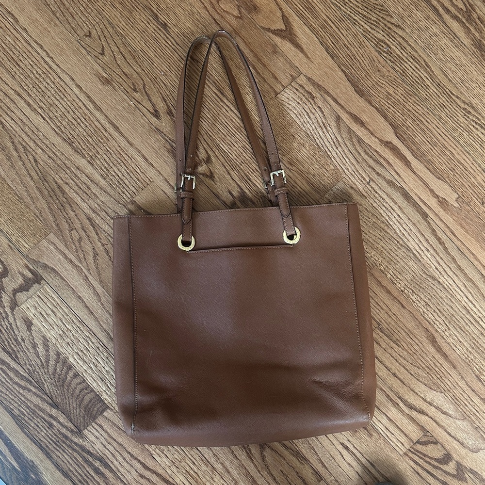 Michael Kors Cognac Leather Tote with Gold Hardware - Picture 5 of 10
